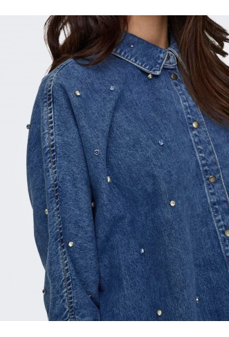 ONLGRACE L/S Rhinestone Denim Shirt