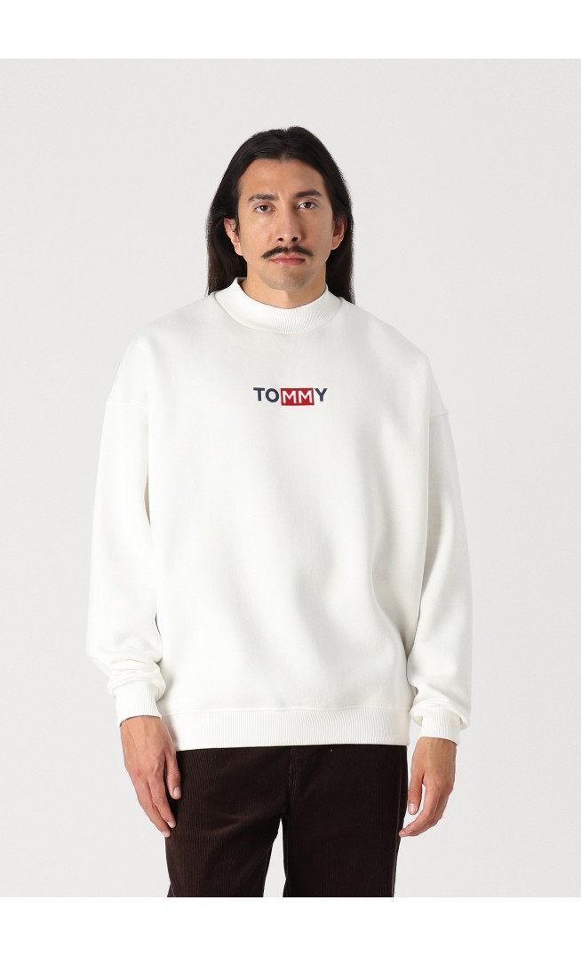MOCK NECK - Sweatshirt - bright white