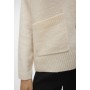 BOOM LS V-NECK BUTTON NOOS - Cardigan - birch melange