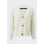 BOOM LS V-NECK BUTTON NOOS - Cardigan - birch melange