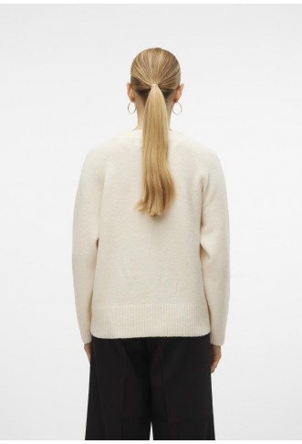BOOM LS V-NECK BUTTON NOOS - Cardigan - birch melange