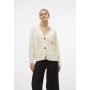 BOOM LS V-NECK BUTTON NOOS - Cardigan - birch melange