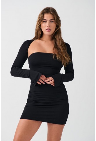 Square neck mini dress