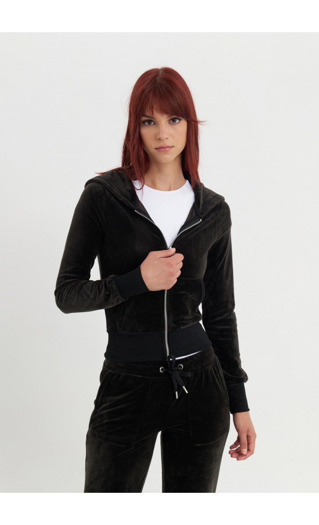 Zip-up sweatshirt - black