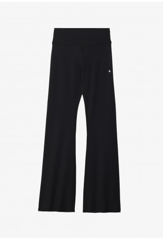 ESSENTIAL HIGH RISE FLARED - Leggings - black