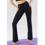 ESSENTIAL HIGH RISE FLARED - Leggings - black