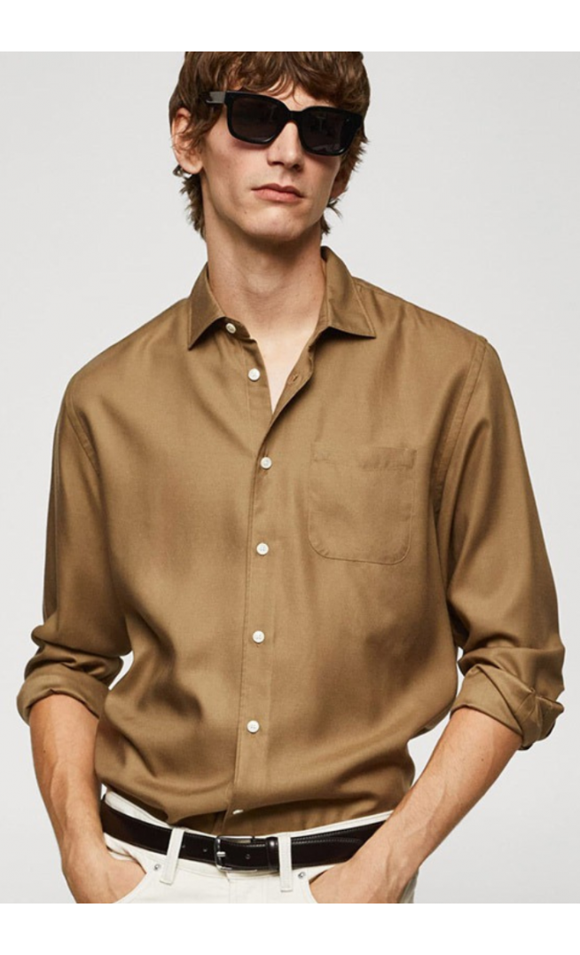 Mango Man Mens Long Sleeve Shirt