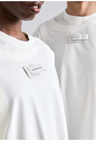 DECONSTRUCTION UNISEX - Long sleeved top - white