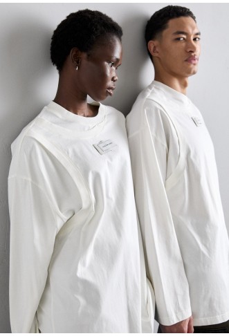 DECONSTRUCTION UNISEX - Long sleeved top - white