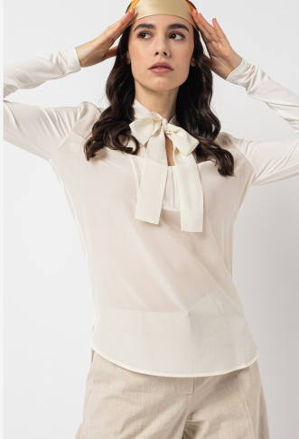 Cronaca bow blouse