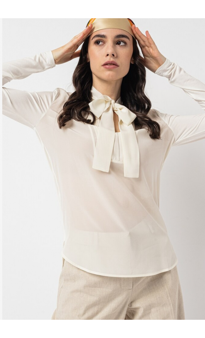 Cronaca bow blouse