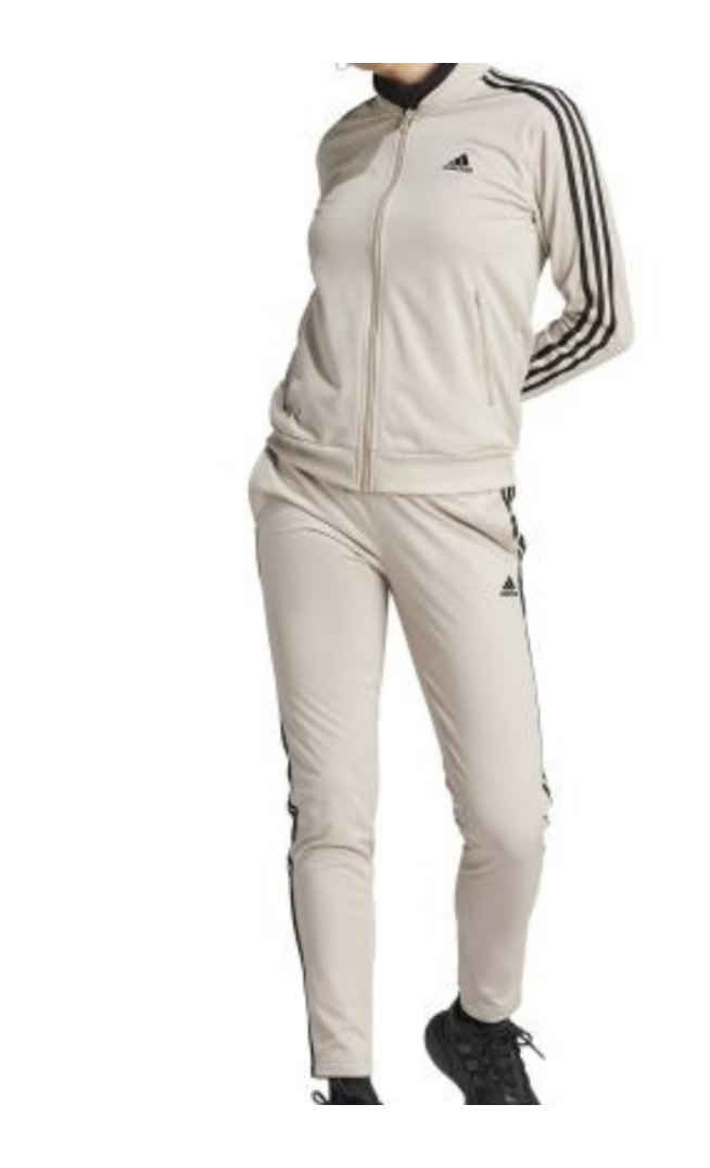 Adidas Women's Tracksuit Essentials 3-Stripes Beige