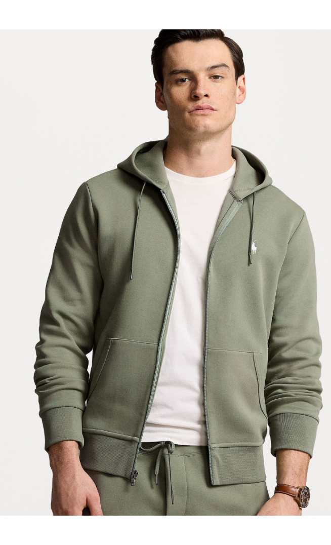 FULL ZIP HOODIE - Sweat jacket - cargo green