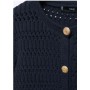 Knitted Cardigan With Jewel Button
