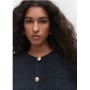 Knitted Cardigan With Jewel Button