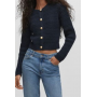 Knitted Cardigan With Jewel Button