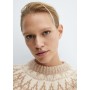 Crew neck sweater with trim