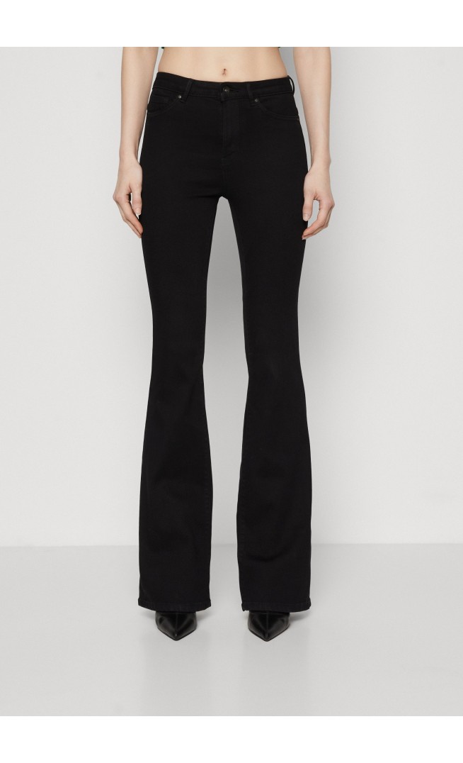 ONLROSE RETRO - Flared Jeans - washed black
