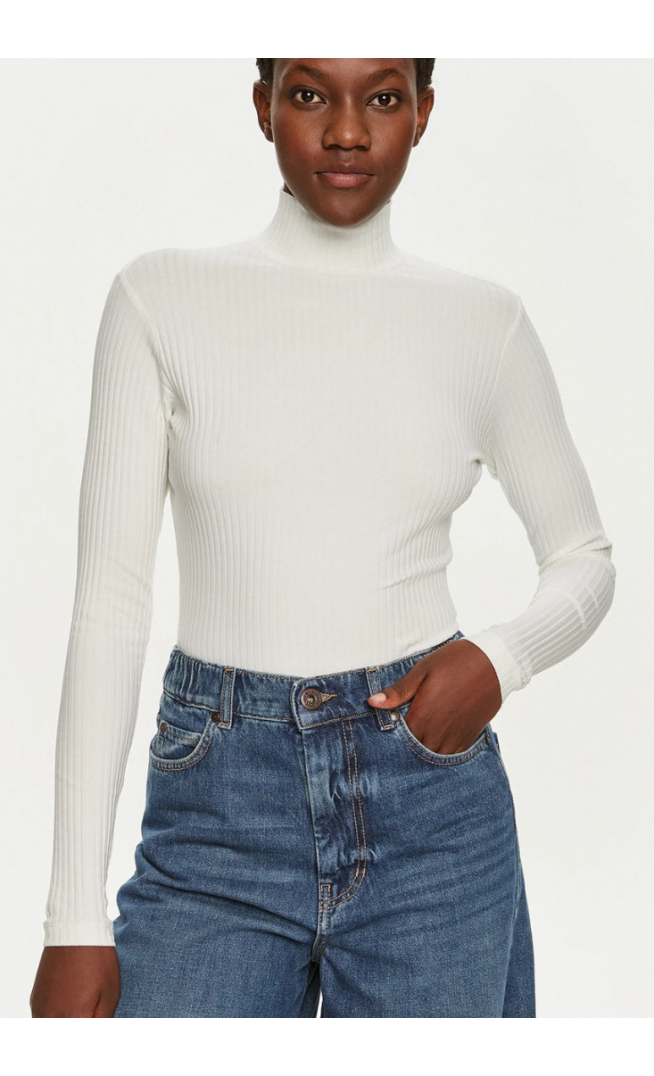 Turtleneck Driza_3 50521325 Ecru Slim Fit