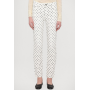 Slim jeans with beige polka dots