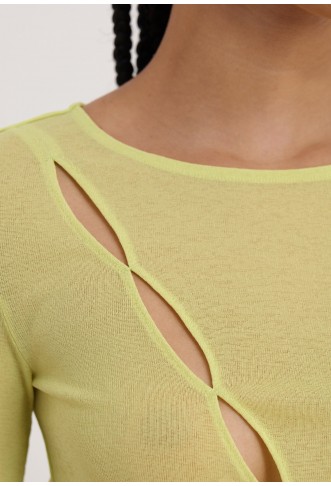 Long sleeved top - light yellow