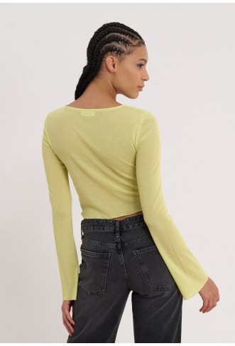Long sleeved top - light yellow