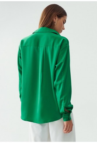 KRISTA - Button-down blouse - green