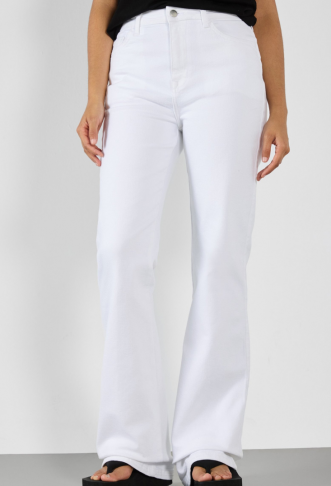 Flared Jeans - white denim