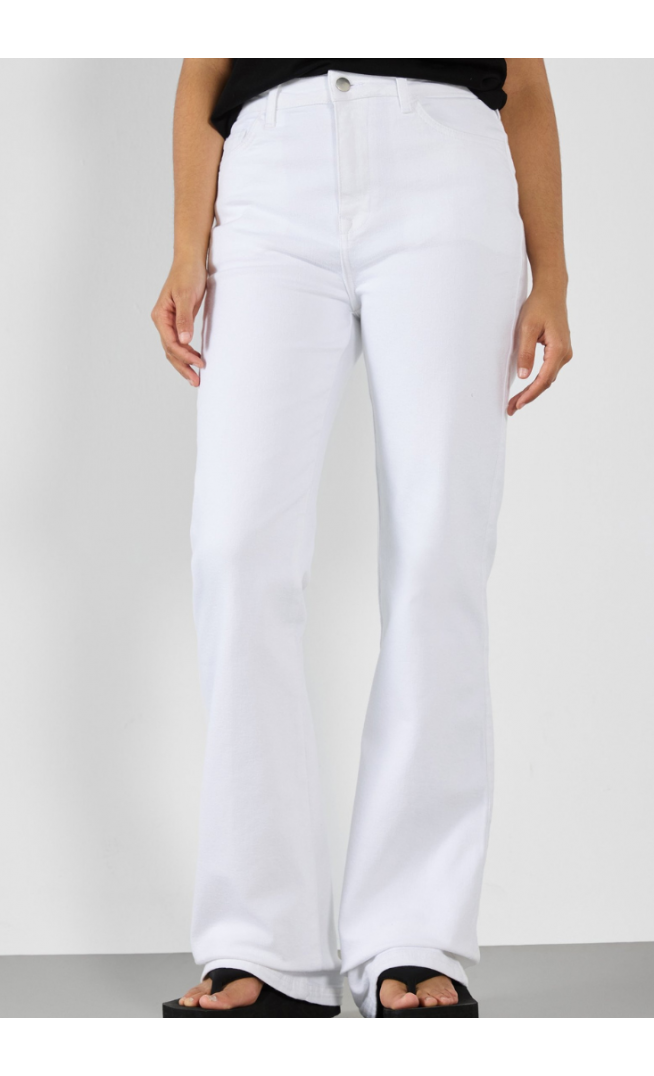 Flared Jeans - white denim