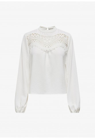 ONLMETTE FRONT - Blouse - cloud dancer