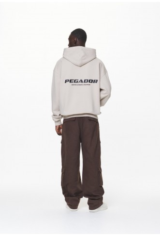 COLNE LOGO HOODIE - Hoodie - washed dust cream
