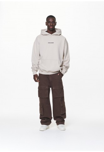 COLNE LOGO HOODIE - Hoodie - washed dust cream