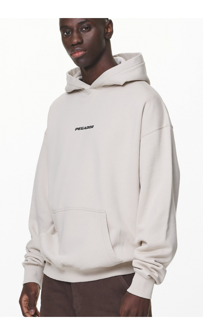 COLNE LOGO HOODIE - Hoodie - washed dust cream