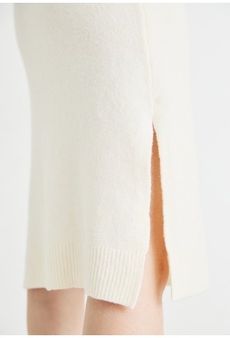 VMBOOM ROLLNECK DRESS - Jumper dress - birch melange