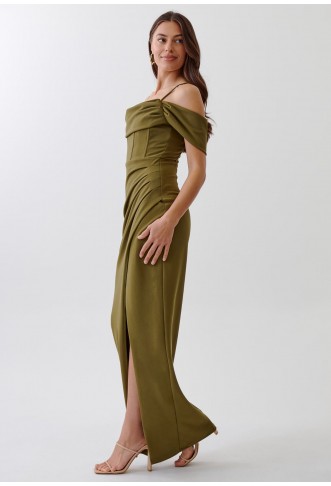 DOMINO - Maxi dress - dark olive