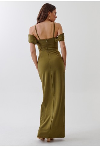 DOMINO - Maxi dress - dark olive