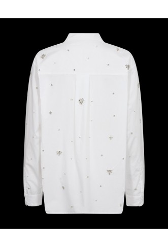 CMVATAN - SHIRT WITH RHINESTONES IN WHITE