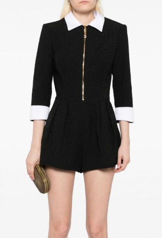 herringbone tweed playsuit