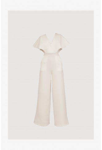 WEDDING BETTY WRAP - Jumpsuit - white