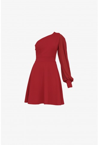 KAT ONE SLEEVE SKATER - Cocktail dress