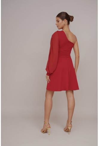 KAT ONE SLEEVE SKATER - Cocktail dress