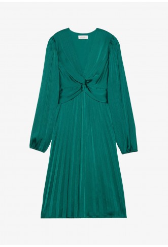 PLISSEE MINI DRESS - Day dress - dark green
