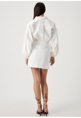 ARLO - Denim dress - white
