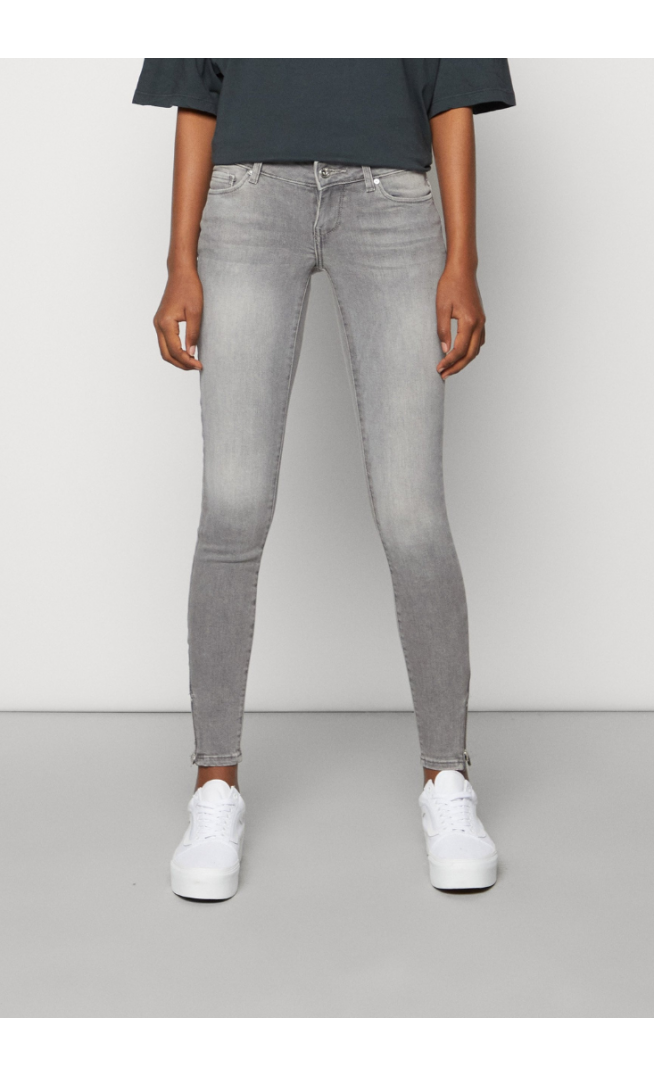 ONLCORAL SKINNY ZIP ANKLE - Jeans Skinny Fit - grey denim