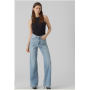 VMTESSA HR WIDE JEANS RA339 GA NOOS - Pantalons larges