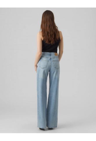 VMTESSA HR WIDE JEANS RA339 GA NOOS - Pantalons larges