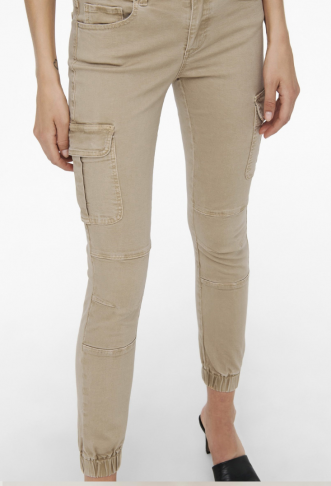 ONLMISSOURI ANKL - Cargo trousers - beige ONLMISSOURI ANKL - Cargo...