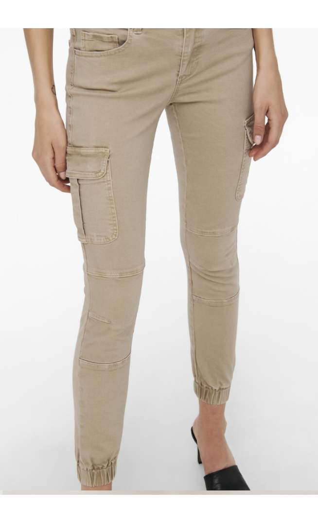 ONLMISSOURI ANKL - Cargo trousers - beige