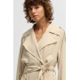 Loose-fit trench coat with belt