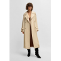 Loose-fit trench coat with belt